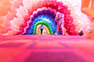 Holi-inspired balloon color palette