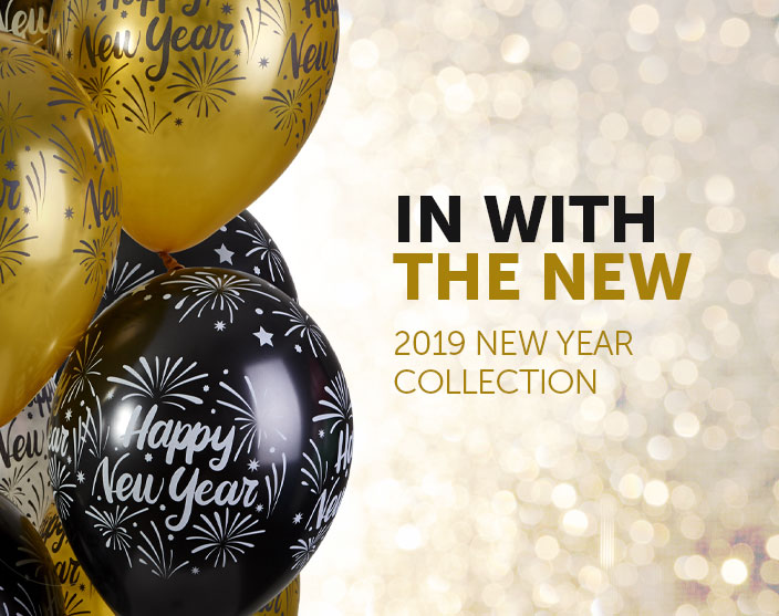 New year party balloon decorations