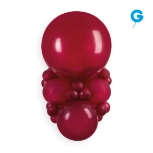 Romantic burgundy balloon bouquet suitable for events and décor