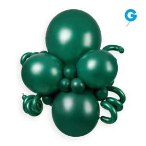 Fresh emerald green balloon bouquet great for outdoor parties