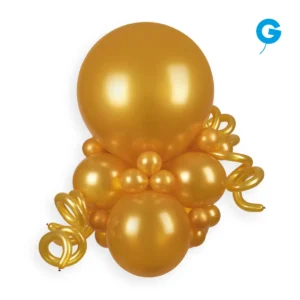 Bright gold balloon bouquet perfect for birthdays and parties
