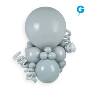 Stylish grey balloon bouquet for modern party themes