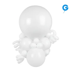 Elegant white balloon bouquet ideal for weddings and celebrations